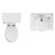 Danbury Satin White 1100mm 2 Door Vanity Unit and Toilet Suite with Windsor Basin View from Top thumbnail