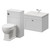 Danbury Satin White 1100mm Wall Mounted Single Drawer Vanity Unit and Toilet Suite with Glide Basin Right Hand View thumbnail