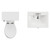 Danbury Satin White 1100mm Wall Mounted Single Drawer Vanity Unit and Toilet Suite with Glide Basin View from Top thumbnail