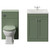 Danbury Satin Green 1100mm 2 Door Vanity Unit and Toilet Suite with Glide Basin Front view thumbnail