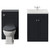 Danbury Satin Anthracite 1100mm 2 Door Vanity Unit and Toilet Suite with Glide Basin View from Front thumbnail