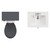 Danbury Satin Anthracite 1100mm Wall Mounted Single Drawer Vanity Unit and Toilet Suite with Angel Basin View from Top thumbnail