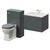 Danbury Satin Grey 1100mm Wall Mounted Single Drawer Vanity Unit and Toilet Suite with Angel Basin Right Hand View thumbnail