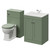 Danbury Satin Green 1100mm 2 Door Vanity Unit and Toilet Suite with Angel Basin Right Hand View thumbnail