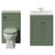 Danbury Satin Green 1100mm 2 Door Vanity Unit and Toilet Suite with Angel Basin View from Front thumbnail