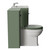 Danbury Satin Green 1100mm 2 Door Vanity Unit and Toilet Suite with Angel Basin Side View thumbnail