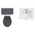 Danbury Satin Anthracite 1100mm 2 Door Vanity Unit and Toilet Suite with Angel Basin View from Top thumbnail