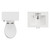 Danbury Satin White 1100mm 2 Door Vanity Unit and Toilet Suite with Angel Basin View from Top thumbnail