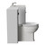 Danbury Satin White 1100mm 2 Door Vanity Unit and Toilet Suite with Angel Basin Side View thumbnail