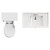 Danbury Satin White 1300mm Wall Mounted Single Drawer Vanity Unit and Toilet Suite with Windsor Basin View from Top thumbnail