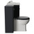 Danbury Satin Anthracite 1300mm 2 Door Vanity Unit and Toilet Suite with Windsor Basin Side View thumbnail