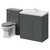 Danbury Satin Grey 1300mm 2 Door Vanity Unit and Toilet Suite with Windsor Basin Right Hand View thumbnail