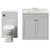 Danbury Satin White 1300mm 2 Door Vanity Unit and Toilet Suite with Windsor Basin View from Front thumbnail