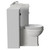 Danbury Satin White 1300mm 2 Door Vanity Unit and Toilet Suite with Windsor Basin Side View thumbnail