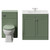 Danbury Satin Green 1300mm 2 Door Vanity Unit and Toilet Suite with Angel Basin View from Front thumbnail