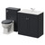 Danbury Satin Anthracite 1300mm 2 Door Vanity Unit and Toilet Suite with Angel Basin Right Hand View thumbnail
