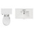 Danbury Satin White 1300mm 2 Door Vanity Unit and Toilet Suite with Angel Basin View from Top thumbnail