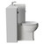 Danbury Satin White 1300mm 2 Door Vanity Unit and Toilet Suite with Angel Basin Side View thumbnail