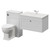 Danbury Satin White 1300mm Wall Mounted Single Drawer Vanity Unit and Toilet Suite with Glide Basin Right Hand View thumbnail