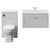 Danbury Satin White 1300mm Wall Mounted Single Drawer Vanity Unit and Toilet Suite with Glide Basin View from Front thumbnail