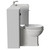 Danbury Satin White 1300mm Wall Mounted Single Drawer Vanity Unit and Toilet Suite with Glide Basin Side View thumbnail
