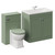 Danbury Satin Green 1300mm 2 Door Vanity Unit and Toilet Suite with Glide Basin Left Hand View thumbnail