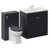 Danbury Satin Anthracite 1300mm 2 Door Vanity Unit and Toilet Suite with Glide Basin Left Hand View thumbnail