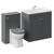Danbury Satin Grey 1300mm 2 Door Vanity Unit and Toilet Suite with Glide Basin Left Hand View thumbnail