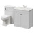 Danbury Satin White 1300mm 2 Door Vanity Unit and Toilet Suite with Glide Basin Right Hand View thumbnail