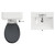 Danbury Satin Anthracite 500mm Wall Mounted Single Drawer Vanity Unit and Windsor Toilet Suite with Rimini Basin View from Top thumbnail