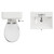 Danbury Satin White 500mm Wall Mounted Single Drawer Vanity Unit and Windsor Toilet Suite with Rimini Basin View from Top thumbnail