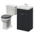 Danbury Satin Anthracite 500mm 2 Door Vanity Unit and Windsor Toilet Suite with Rimini Basin Right Hand View thumbnail
