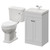 Danbury Satin White 500mm 2 Door Vanity Unit and Windsor Toilet Suite with Rimini Basin Right Hand View thumbnail