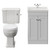 Danbury Satin White 500mm 2 Door Vanity Unit and Windsor Toilet Suite with Rimini Basin View from Front thumbnail