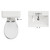 Danbury Satin White 500mm 2 Door Vanity Unit and Windsor Toilet Suite with Rimini Basin View from Top thumbnail