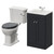 Danbury Satin Anthracite 500mm 2 Door Vanity Unit and Windsor Toilet Suite with Angel Basin Right Hand View thumbnail