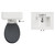 Danbury Satin Anthracite 500mm 2 Door Vanity Unit and Windsor Toilet Suite with Angel Basin View from Top thumbnail