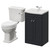 Danbury Satin Anthracite 500mm 2 Door Vanity Unit and Windsor Toilet Suite with Arc Basin Right Hand View thumbnail