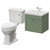 Danbury Satin Green 500mm Wall Mounted Single Drawer Vanity Unit and Windsor Toilet Suite with Glide Basin Right Hand View thumbnail