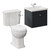 Danbury Satin Anthracite 500mm Wall Mounted Single Drawer Vanity Unit and Windsor Toilet Suite with Glide Basin Left Hand View thumbnail