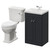 Danbury Satin Anthracite 500mm 2 Door Vanity Unit and Windsor Toilet Suite with Glide Basin Right Hand View thumbnail