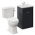 Danbury Satin Anthracite 500mm 2 Door Vanity Unit and Windsor Toilet Suite with Glide Basin Left Hand View thumbnail