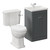Danbury Satin Grey 500mm 2 Door Vanity Unit and Windsor Toilet Suite with Glide Basin Left Hand View thumbnail