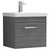 Nuie Athena Anthracite Woodgrain 500mm Wall Hung Single Drawer Vanity Unit with 40mm Profile Basin - ATH011A Main Image