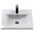 Nuie Athena Anthracite Woodgrain 500mm Wall Hung Single Drawer Vanity Unit with 40mm Profile Basin - ATH011A Basin