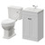 Danbury Satin White 500mm 2 Door Vanity Unit and Windsor Toilet Suite with Glide Basin Right Hand View thumbnail