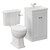 Danbury Satin White 500mm 2 Door Vanity Unit and Windsor Toilet Suite with Glide Basin Left Hand View thumbnail