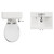 Danbury Satin White 500mm 2 Door Vanity Unit and Windsor Toilet Suite with Glide Basin View from Top thumbnail