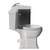 Danbury Satin Grey 600mm Wall Mounted Single Drawer Vanity Unit and Windsor Toilet Suite Side View thumbnail