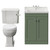 Danbury Satin Green 600mm 2 Door Vanity Unit and Windsor Toilet Suite View from Front thumbnail